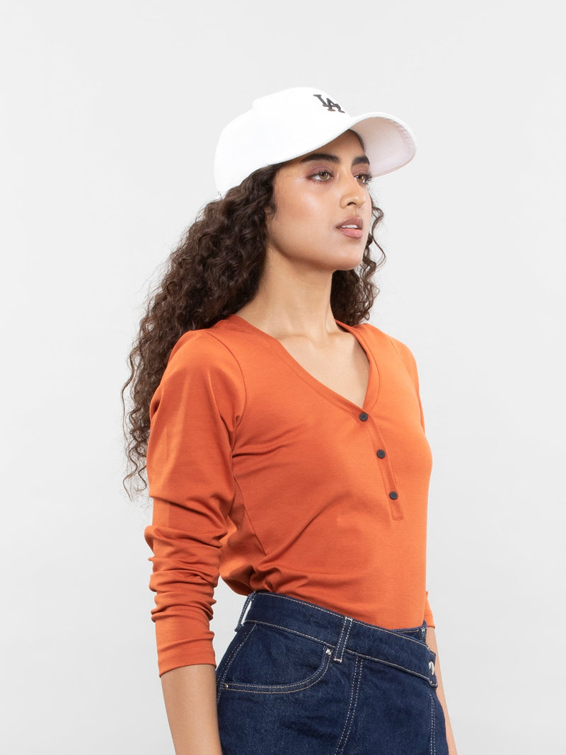 The Henley Tee — Rust