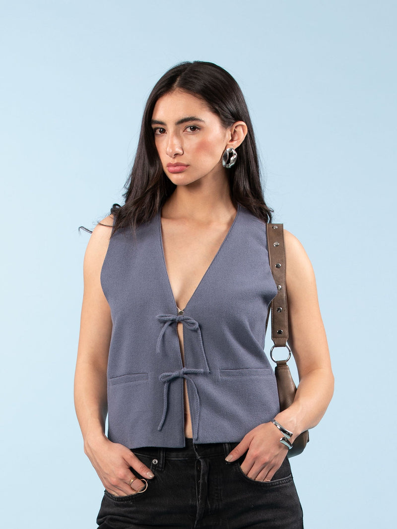 Vest with Bow Closure