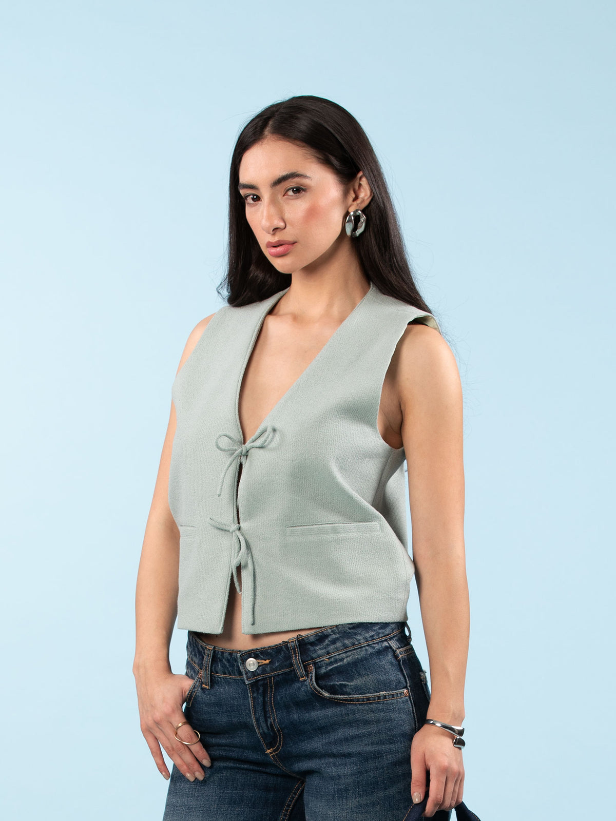 Vest with Bow Closure