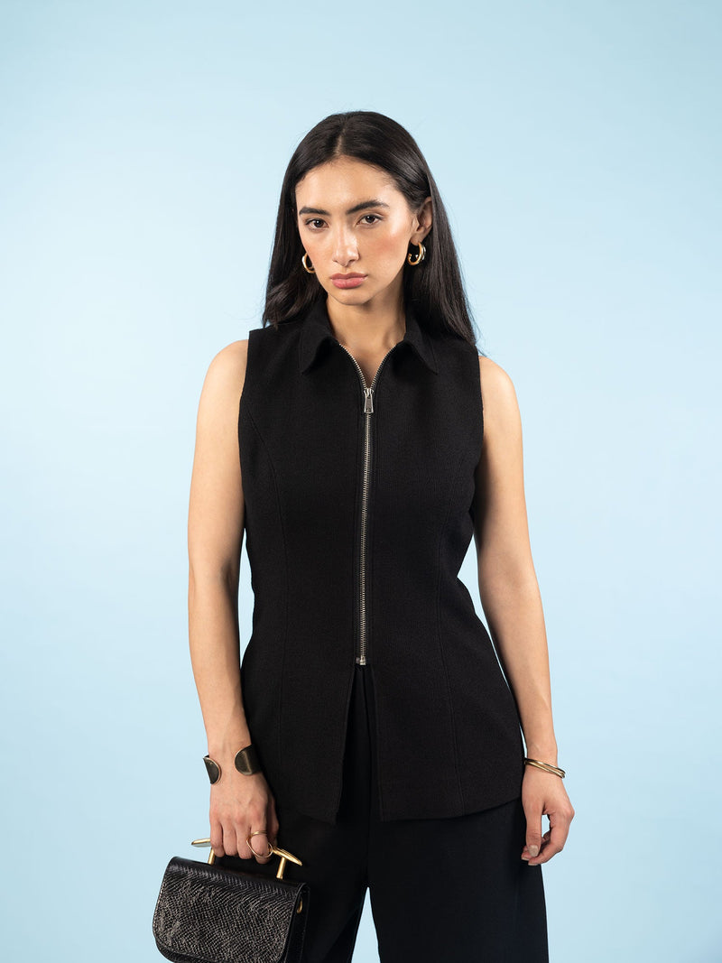 Vest with Zipper Closure