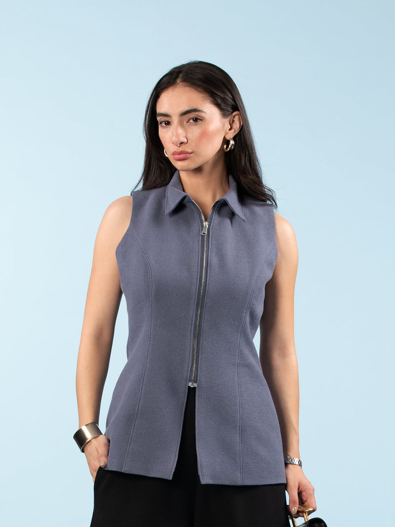 Vest with Zipper Closure