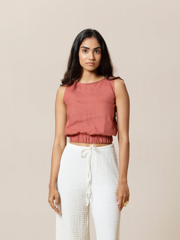 Boat neck Crop Top