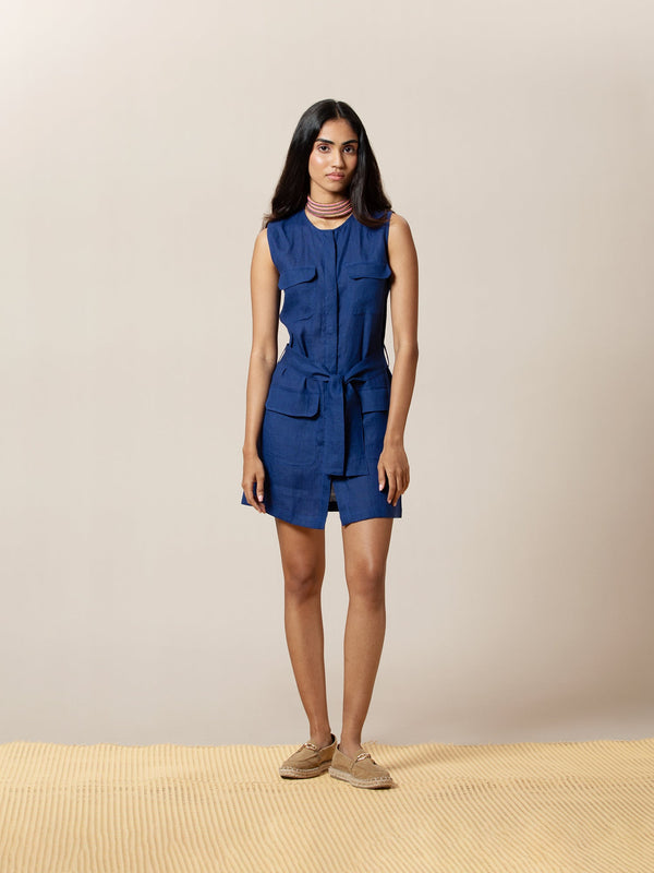 Four-Pocket Midi Dress