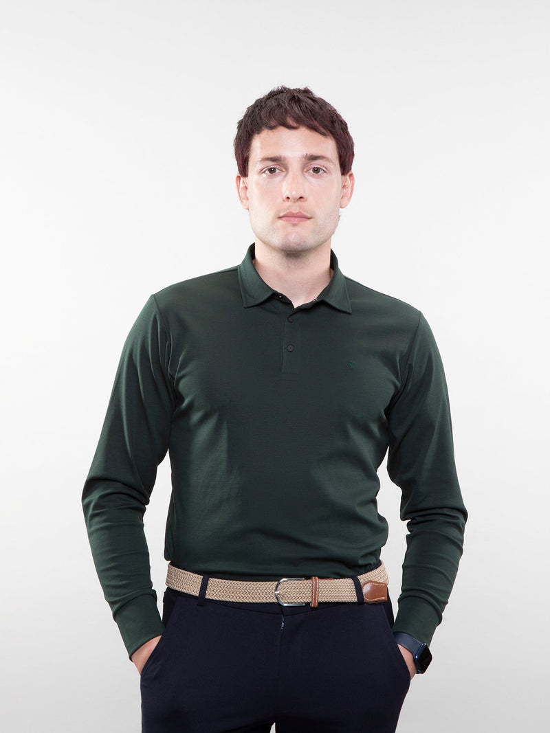 Full-sleeve lifestyle polo