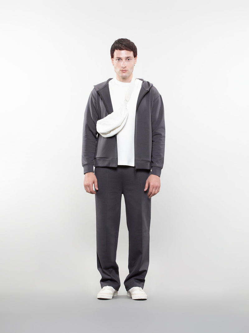 Buy Men's Zipper Charcoal Hoodie Online in India – Love Pangolin