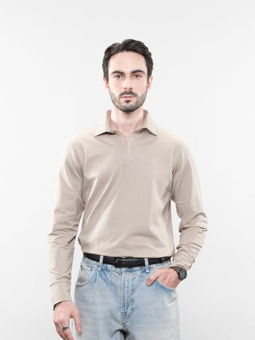 Full-sleeve performance polo