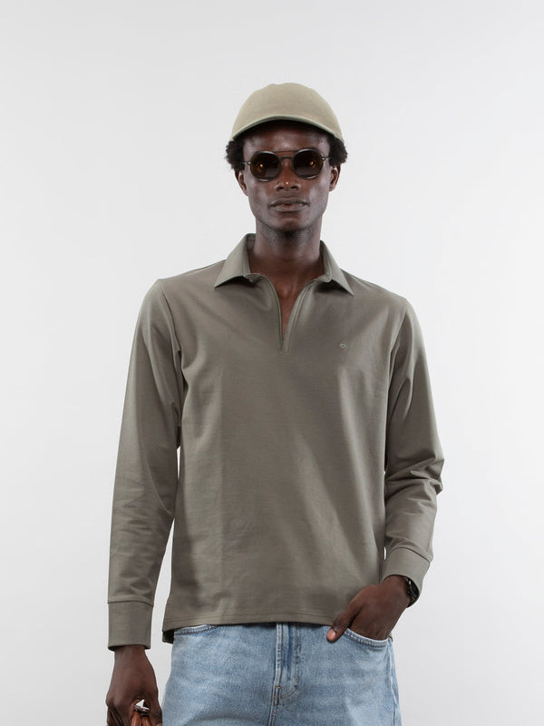 Full-sleeve performance polo