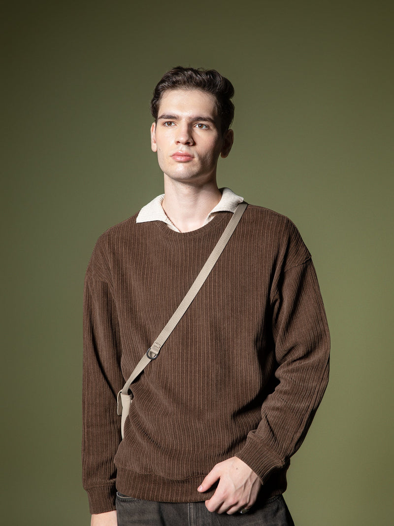 Woven texture sweatshirt