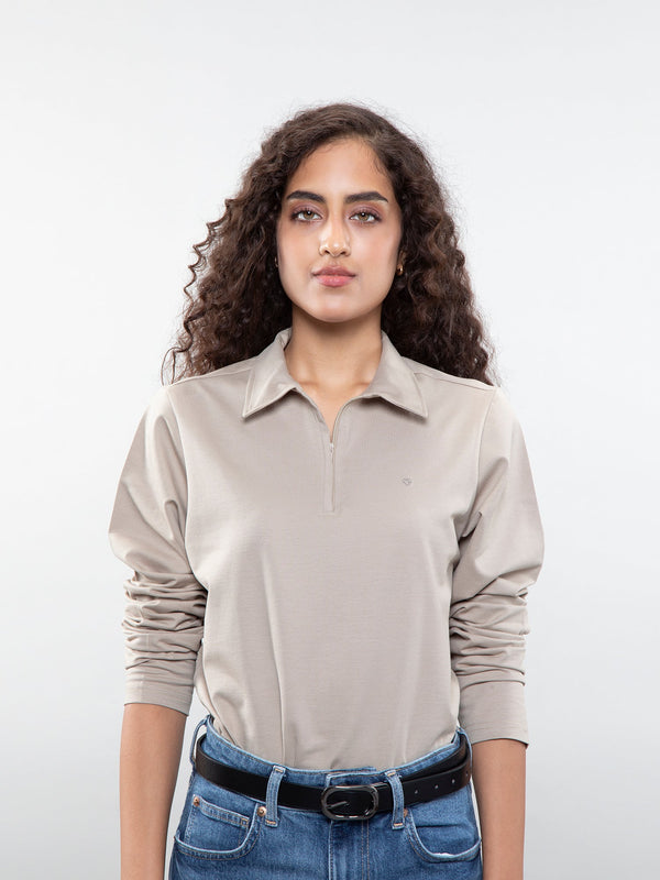 Full-sleeve performance polo