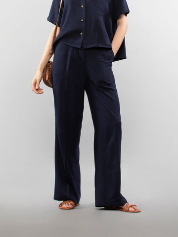 Straight linen pants